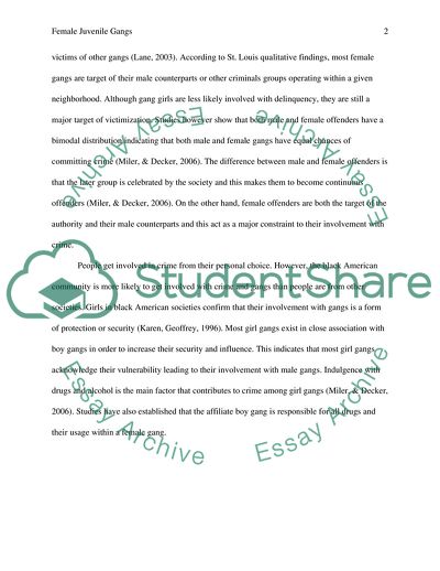 Female Juvenile Gangs