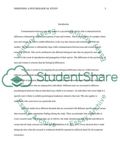 Designing a Psychological Study