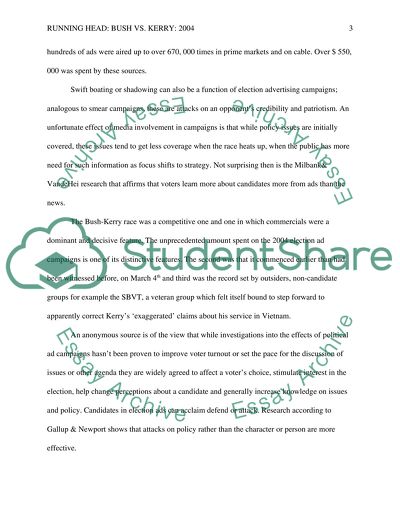 Bush vs Kerry in 2004
