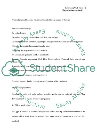 Embracing cash flows