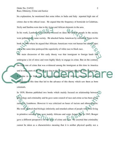 Ethnicity That Bounded with Crime and Justice