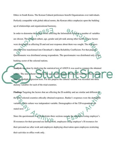 Information Systems Ethics in the Triad