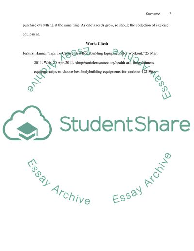 Any article for fitness such as tips for work out o