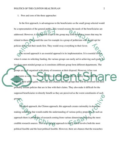 Politics of the Clinton Health Plan