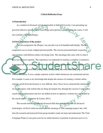 Reflection of the module assignment Asma