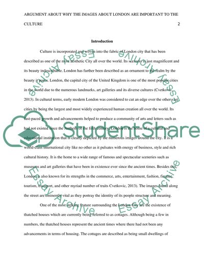 Argument about Why the Images of London Are Important to the Culture