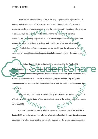 Strengths and Weaknesses of Direct-to-Consumer Marketing