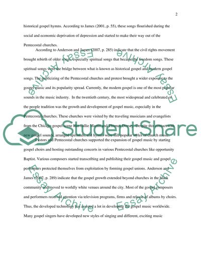 The Gospel Music that Features in the Christian Liturgy of the Pentecostal Church