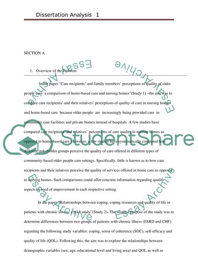 Statistical assessment of two research reports