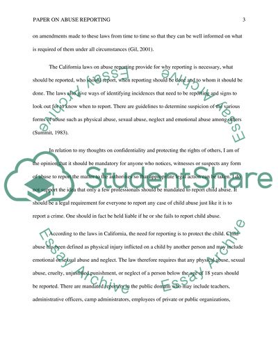 Paper on Abuse Reporting