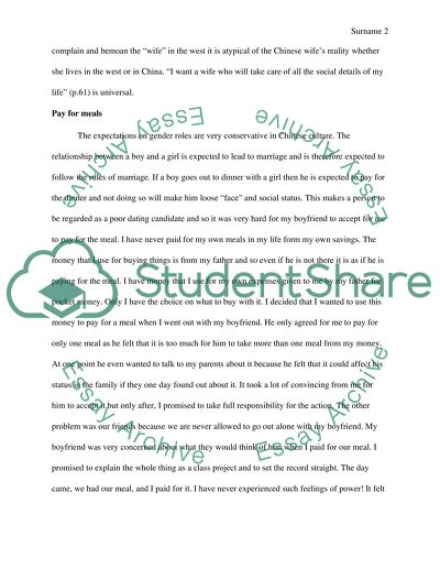 Gender Roles in Chinese Culture