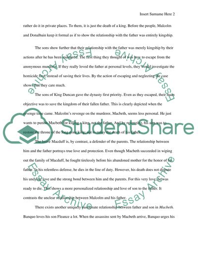 Relationship Dynamics: Macbeth and the Tempest