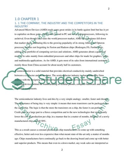 Financial Analysis on Advanced Micro Devices