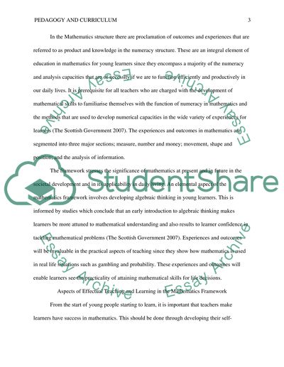 Pedagogy and Curriculum Primary