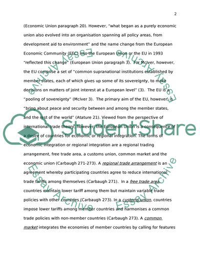 European Union, Theory and Emerging Economies