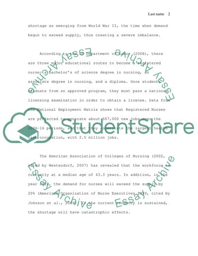 Nursing Shortage: A Problem for Healthcare Systems