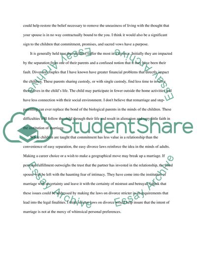 California Should Have Stricter Divorce Laws