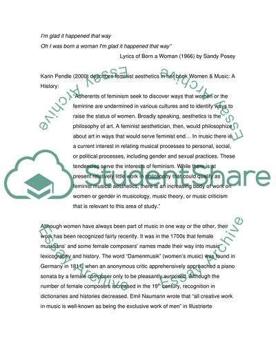 Feminist Theory in Music