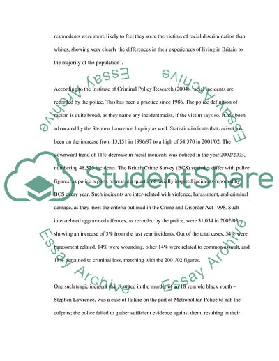 The State of Racism and the Criminal Justice System in Britain