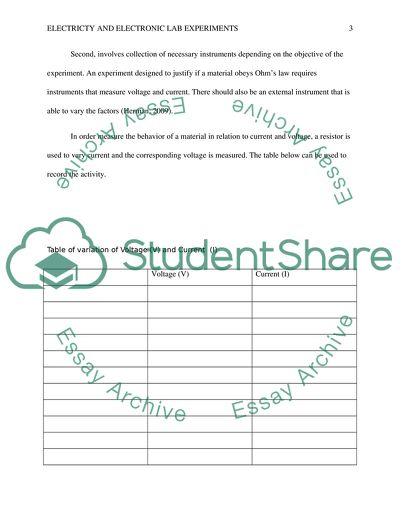 Electricity and Electronic Experiments