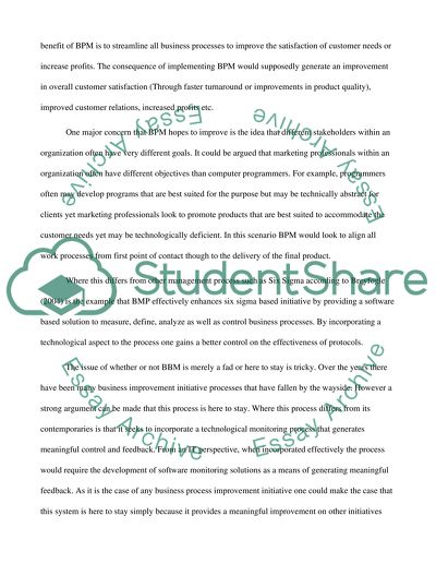 Business Process management as a real , meaningful change strategy