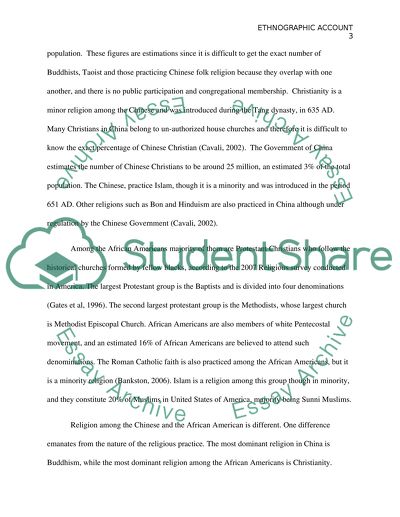 Ethnographic Comparison Account