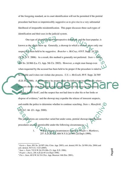 Identification Procedures