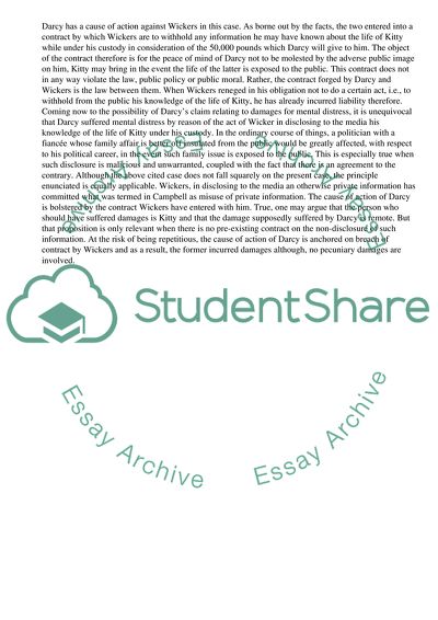 The Contract between Darcy and Wickers