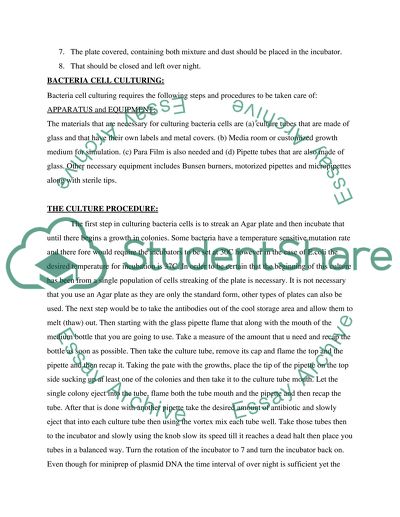 Bacterial Culture Techniques