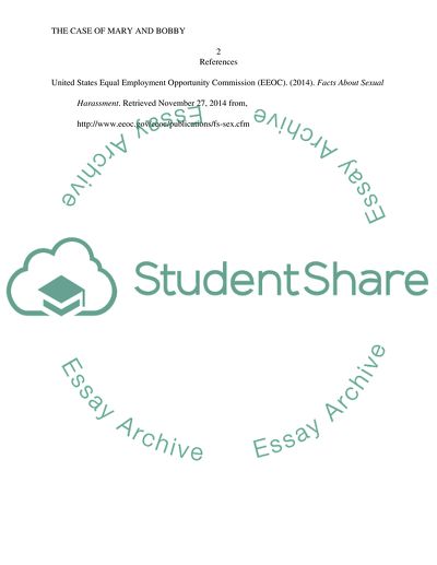 Sexual Harassment at the Workplace