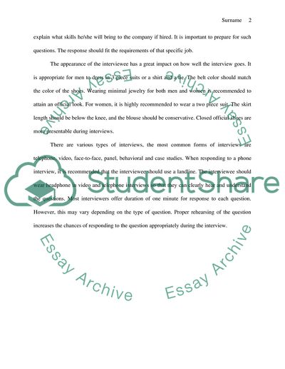 Interview Preparation and Reflection on the Event