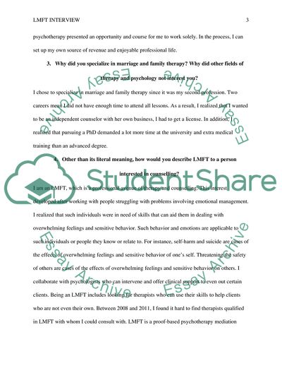 Interview with an LMFT