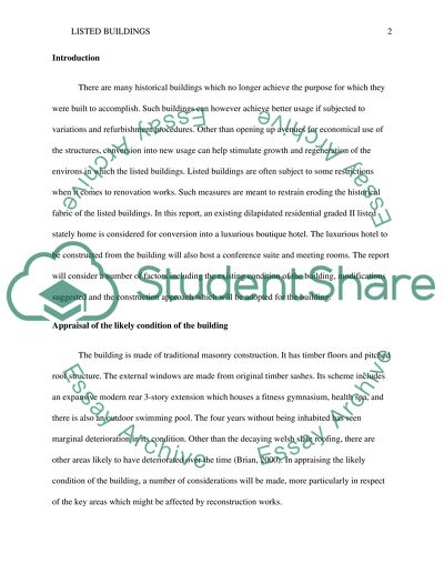 Listed buildings: residential house to boutique hotel