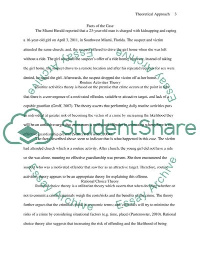 Theoretical Approach to Explaining Crime