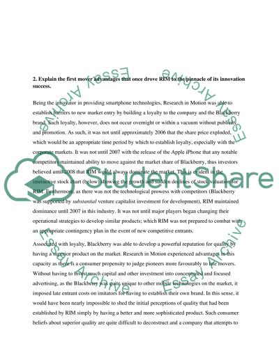 Pioneering Innovative Companies - Sustaining First Mover Advantages