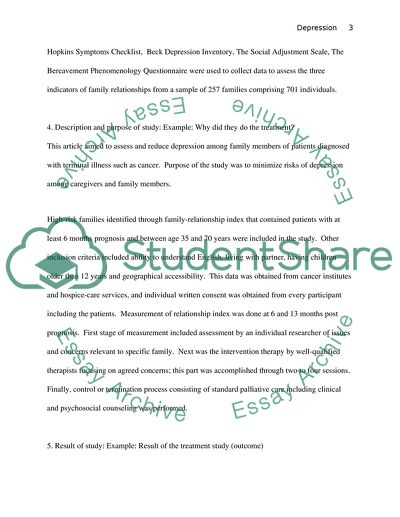 Evidence based practice on depression