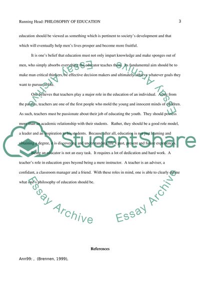 Philosophy of Education