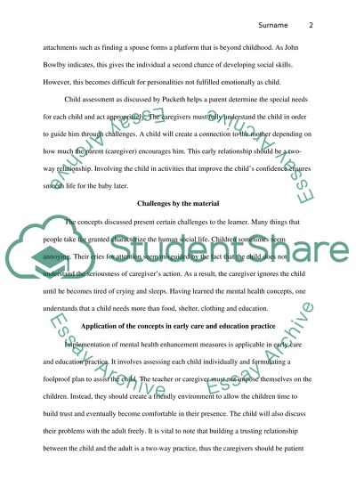 Child Development Reflection Paper