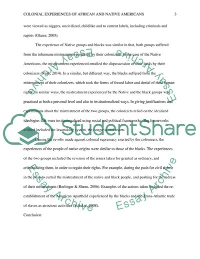 Comparison of African and Native American Responses to Europe
