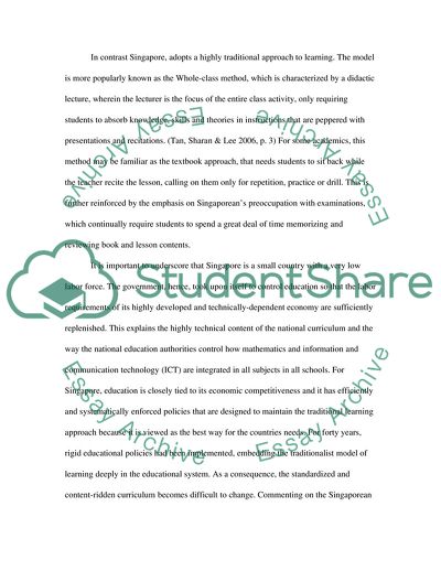 The Experiential Educational Approach in Australia versus Thinking-On-Your-Feet Model in Singapore