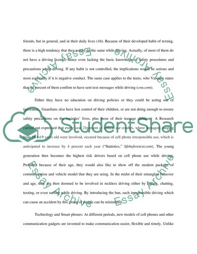 Using a cell phone should be banned during driving