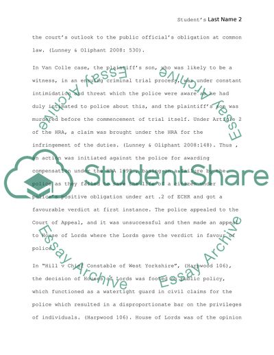 Tort law undergraduate