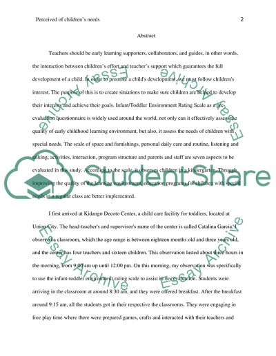 Infant-Toddler Environment Rating Scale