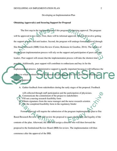 Obtaining Approvals and Securing Support