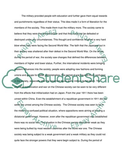 Political and Social Events in Japan and China