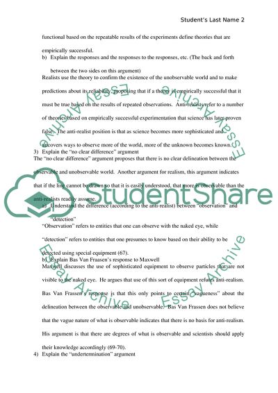 Scientific Realism & Anti-realism