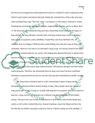 Drugs Should Be Legalized, in Order to Reduce Crime