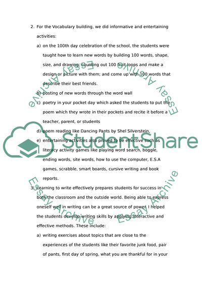 Field Project in a School