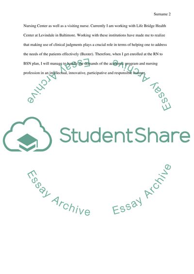 Reason for Choosing the Nursing Career