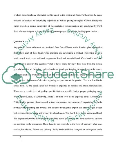 Contemporary Marketing Mix for New Fords Model